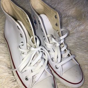 White All Star Converse (Leather)
